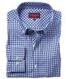 BK580 7884 Brook Taverner Montana Gingham Long Sleeve Shirt Blue colour image